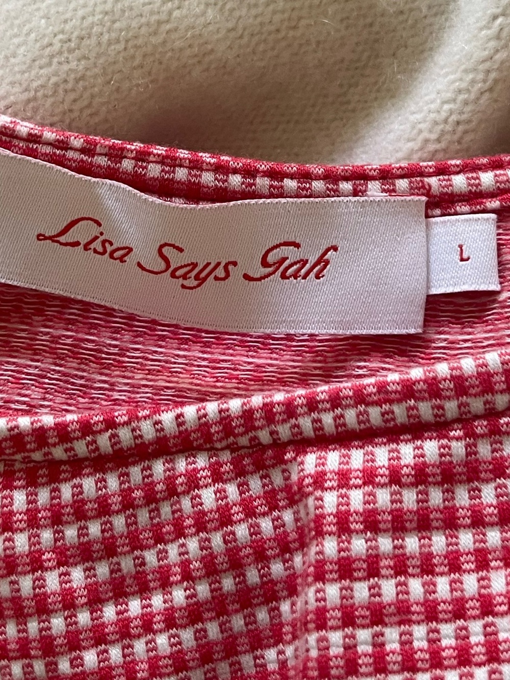Lisa Says Gah Erin Tank in Red Pomodoro Gingham L - Picture 5 of 6